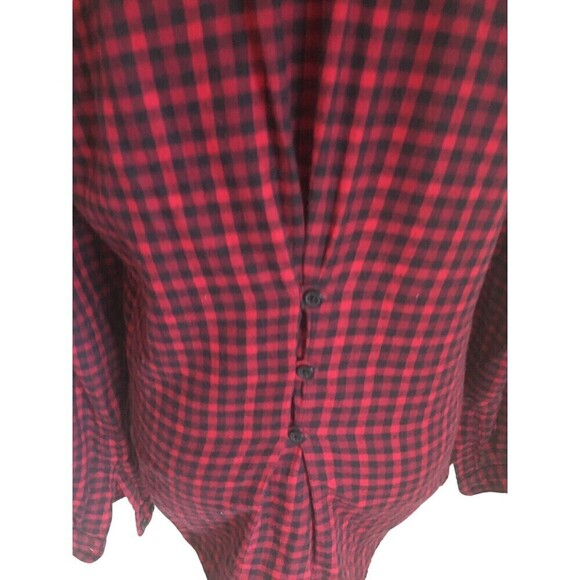 Woolrich Top Women's Size Small Red Plaid Button Down Long Sleeve Cotton - Picture 5 of 7